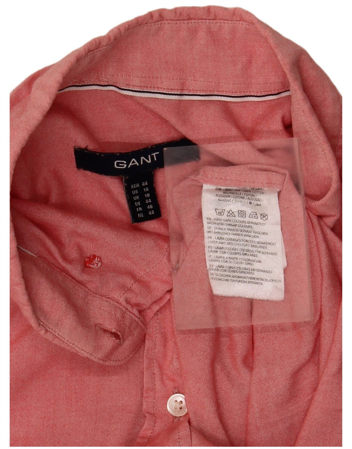 GANT Mens Shirt UK 18 XL Pink Cotton