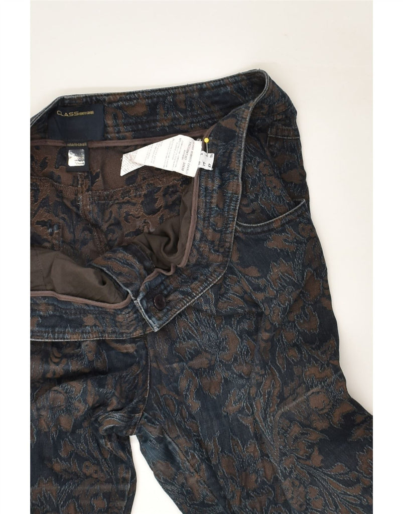 ROBERTO CAVALLI Womens Casual Trousers IT 44 Medium W34 L27  Navy Blue | Vintage Roberto Cavalli | Thrift | Second-Hand Roberto Cavalli | Used Clothing | Messina Hembry 