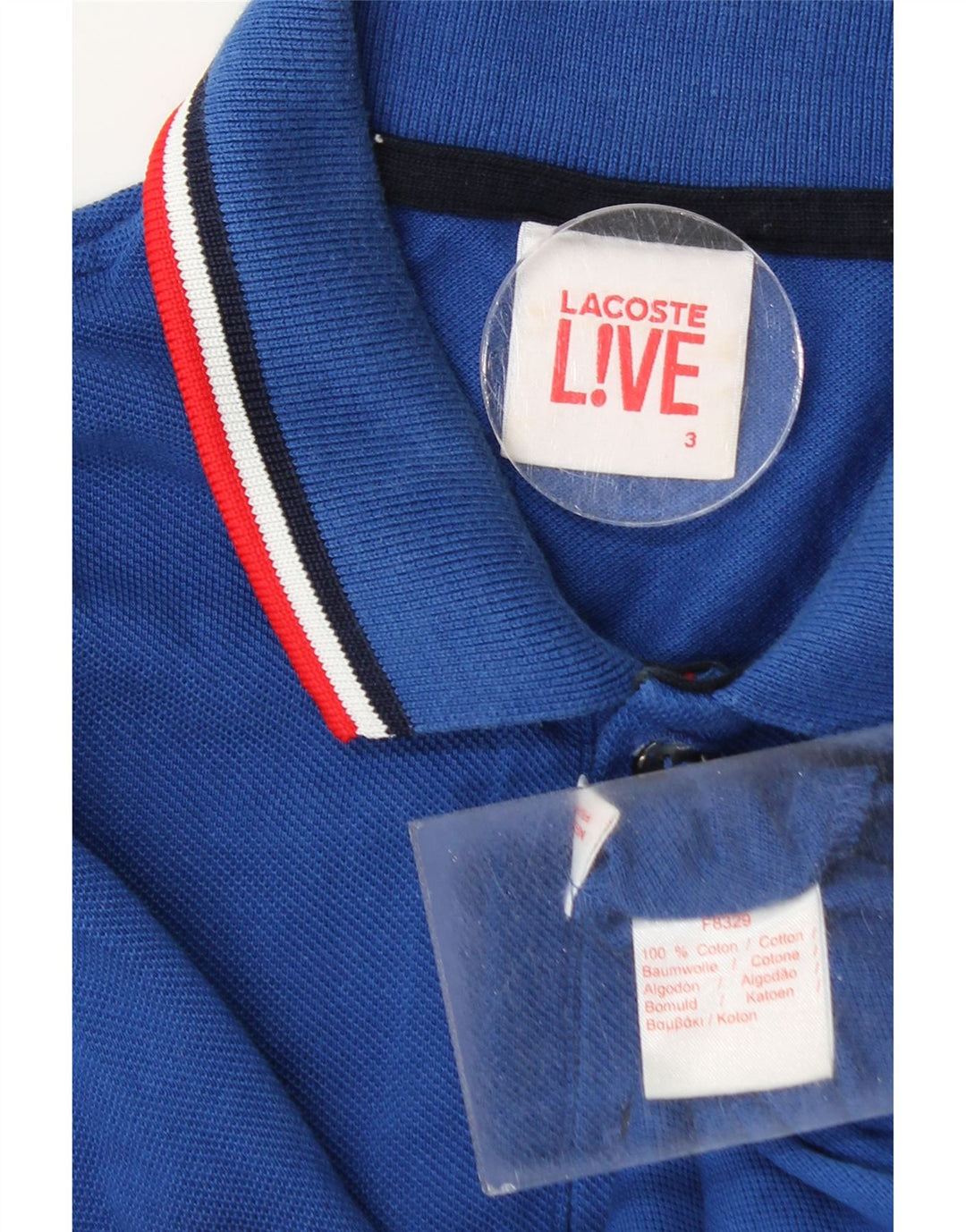 Lacoste Mens Polo Shirt Size 3 Small Blue Cotton
