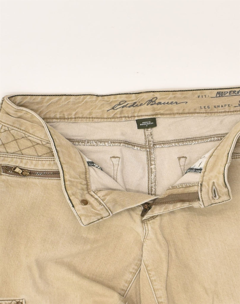 EDDIE BAUER Womens Slim Jeans US 2 XS W28 L29 Beige Cotton | Vintage Eddie Bauer | Thrift | Second-Hand Eddie Bauer | Used Clothing | Messina Hembry 