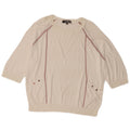 Marks & Spencer Womens Boat Neck Jumper Sweater UK 14 Large White