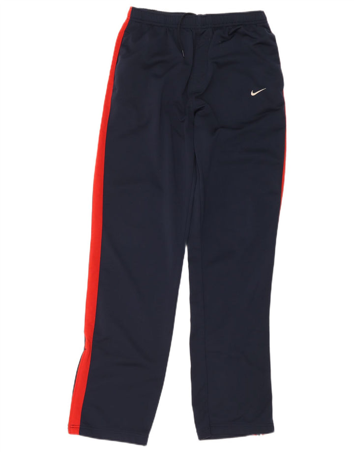 Nike Boys Tracksuit Trousers 13-14 Years XL Navy Blue Colourblock Polyester