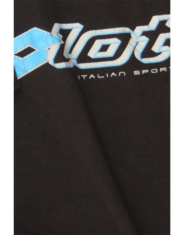 LOTTO Mens Graphic T-Shirt Top Medium Black