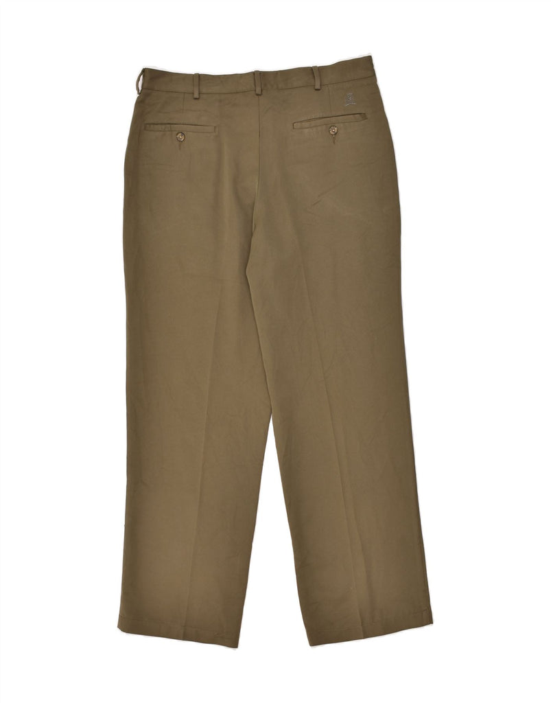 TOMMY HILFIGER Mens Straight Chino Trousers W34 L30 Khaki Polyester | Vintage Tommy Hilfiger | Thrift | Second-Hand Tommy Hilfiger | Used Clothing | Messina Hembry 