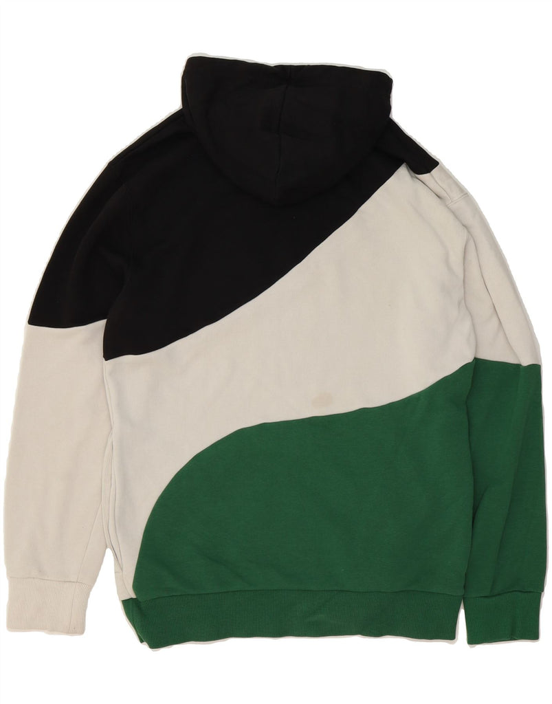 PUMA Mens Hoodie Jumper Small Multicoloured Colourblock Cotton Vintage Puma and Second-Hand Puma from Messina Hembry 