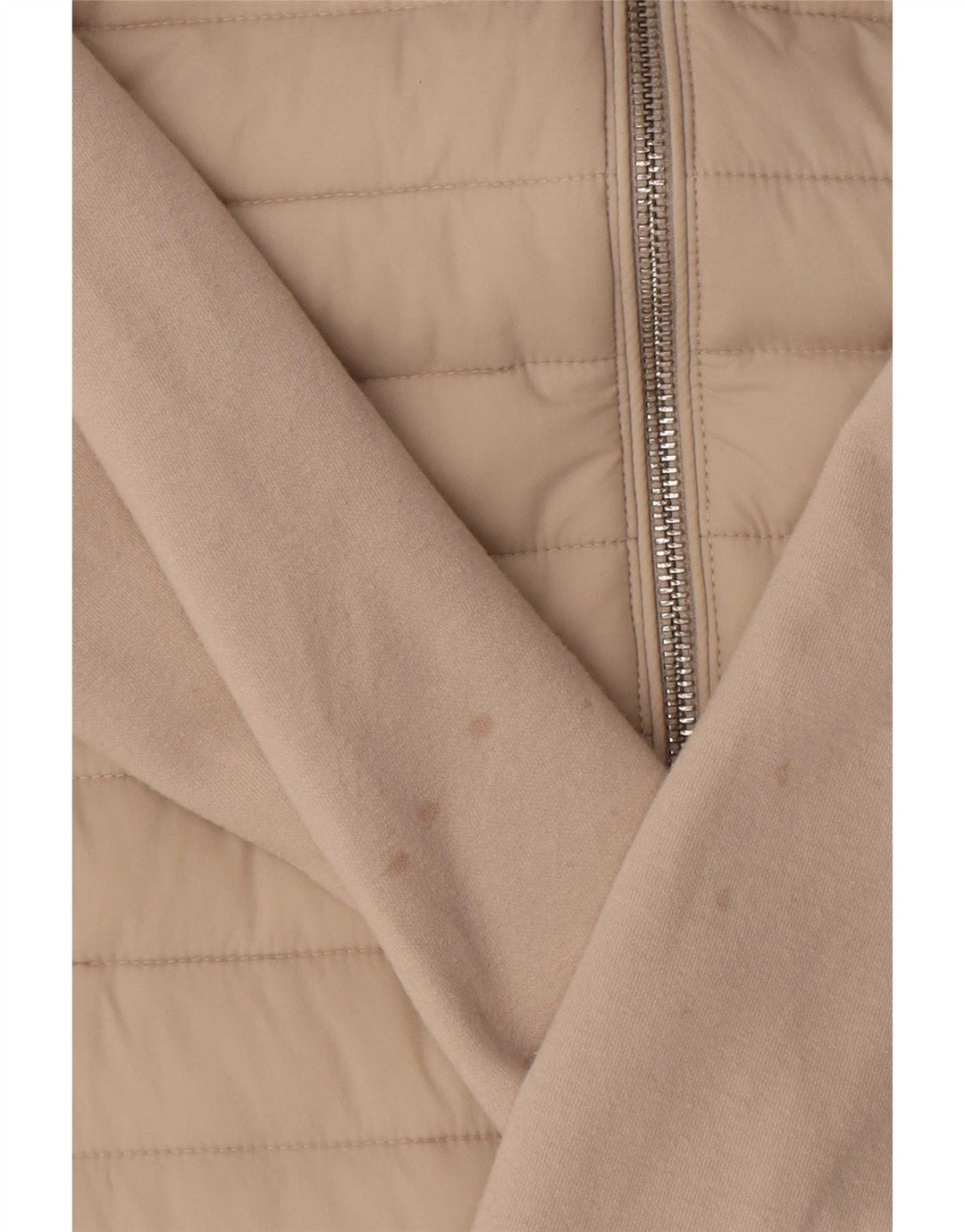 Reiss Mens Padded Tracksuit Top Jacket Medium Beige Cotton