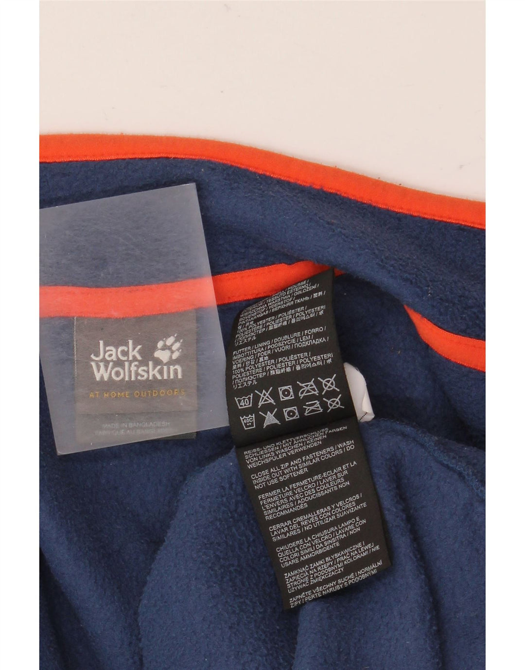 Jack Wolfskin Boys Liner Fleece Jacket 13-14 Years Navy Blue Polyester