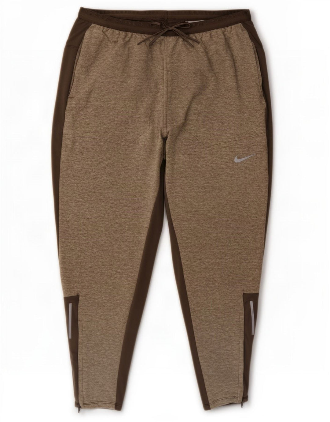 Nike Mens Therma-Fit Tracksuit Trousers Large Grey Flecked Polyester