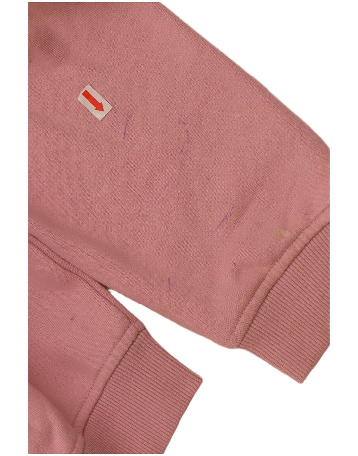 ELLESSE Womens Graphic Sweatshirt Jumper UK 12 Medium Pink Cotton