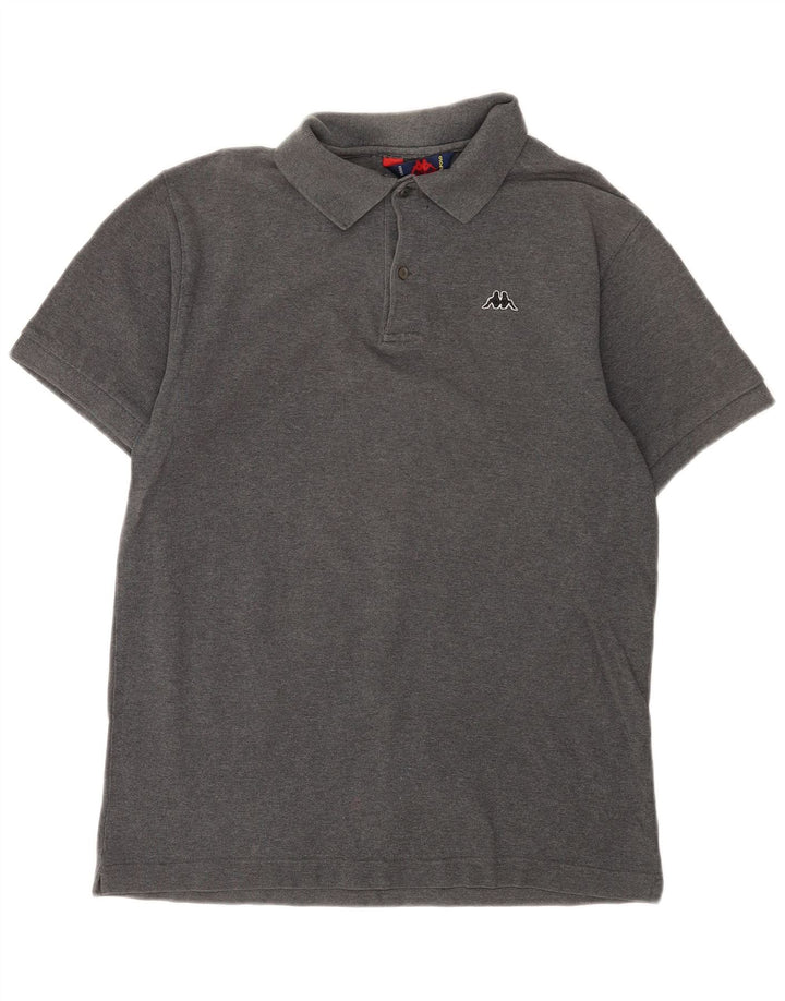 Kappa Mens Polo Shirt Large Grey Cotton