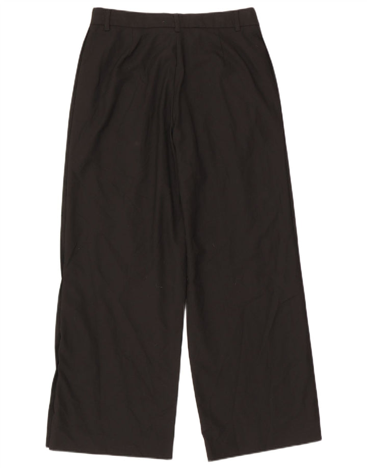 Zara Womens Wide Leg Casual Trousers Small W26 L28 Black Polyester
