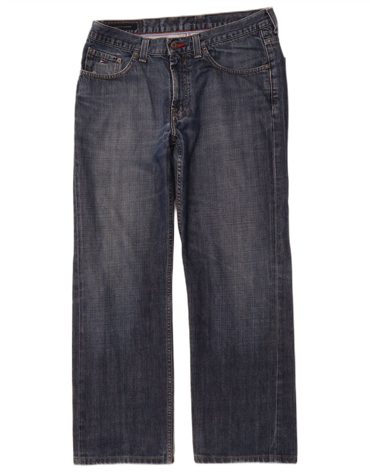 TOMMY HILFIGER Mens Straight Jeans W34 L32 Blue Cotton