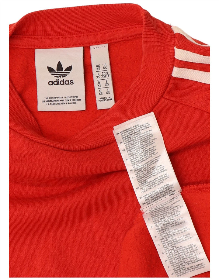 Adidas Mens Sweatshirt Jumper XS Red Cotton