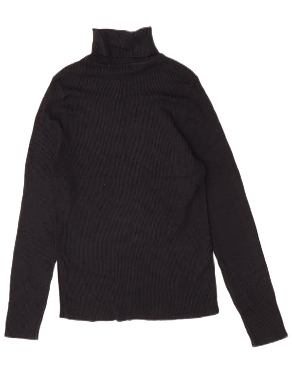 Marks & Spencer Womens Roll Neck Jumper Sweater UK 12 Medium Black