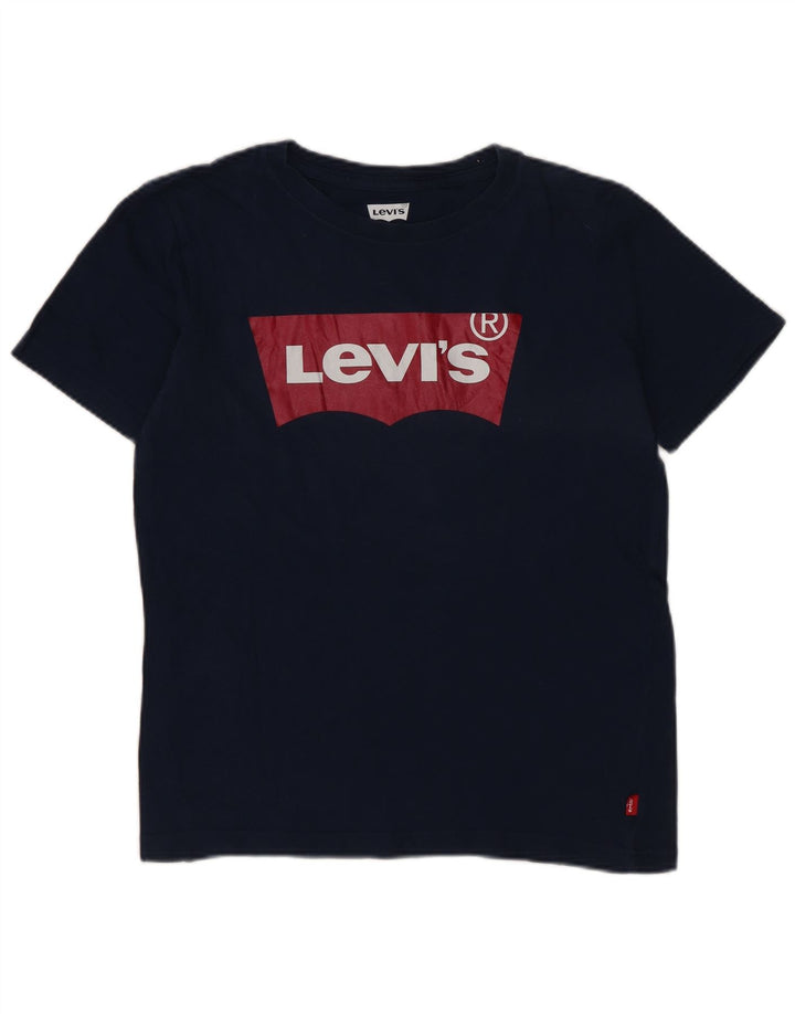 Levi's Boys Graphic T-Shirt Top 9-10 Years Navy Blue Logo