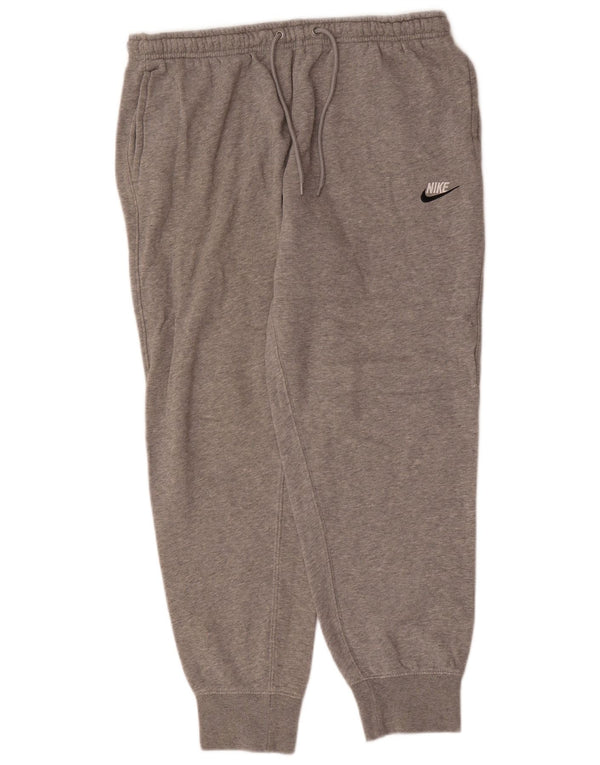 Nike Mens Tracksuit Trousers Joggers Large Grey Flecked Cotton