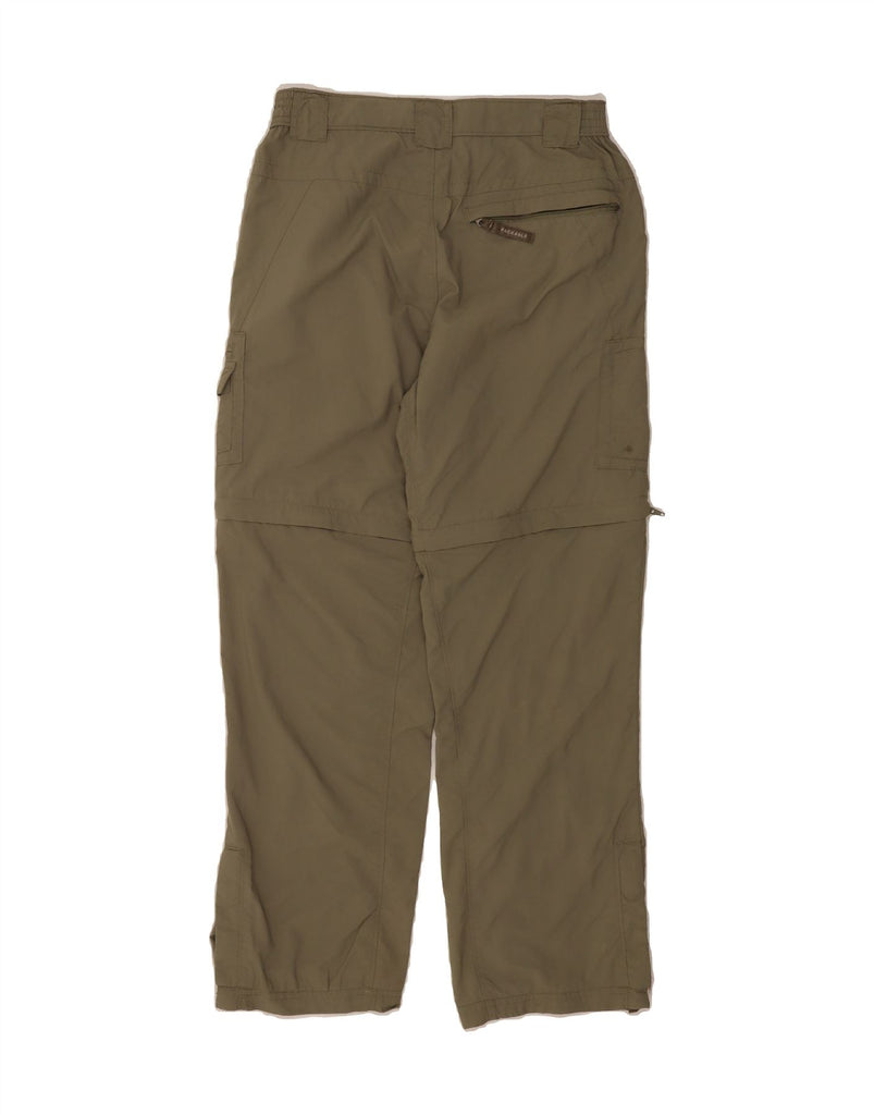 COLUMBIA Womens Straight Cargo Trousers XS W28 L28 Khaki Nylon Vintage Columbia and Second-Hand Columbia from Messina Hembry 