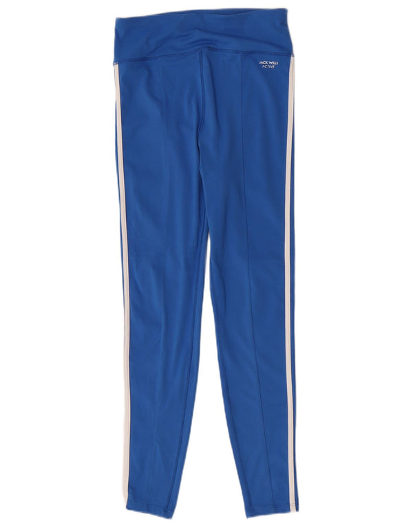Jack Wills Womens Active High Waist Leggings UK 12 Medium Blue Sports