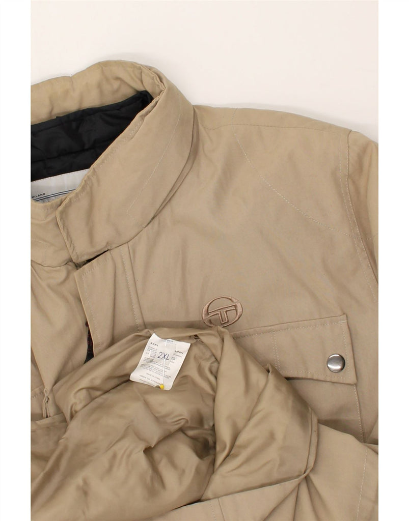SERGIO TACCHINI Mens Utility Jacket IT 54 2XL Grey Cotton | Vintage Sergio Tacchini | Thrift | Second-Hand Sergio Tacchini | Used Clothing | Messina Hembry 
