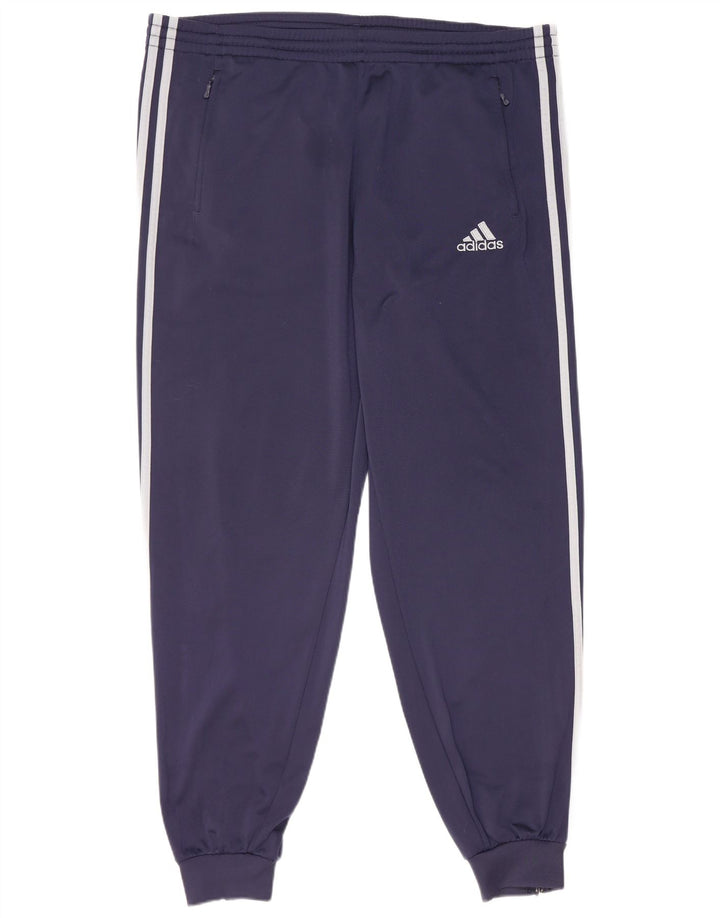 Adidas Mens Tracksuit Trousers Joggers UK 40/44 Medium Navy Blue Polyester