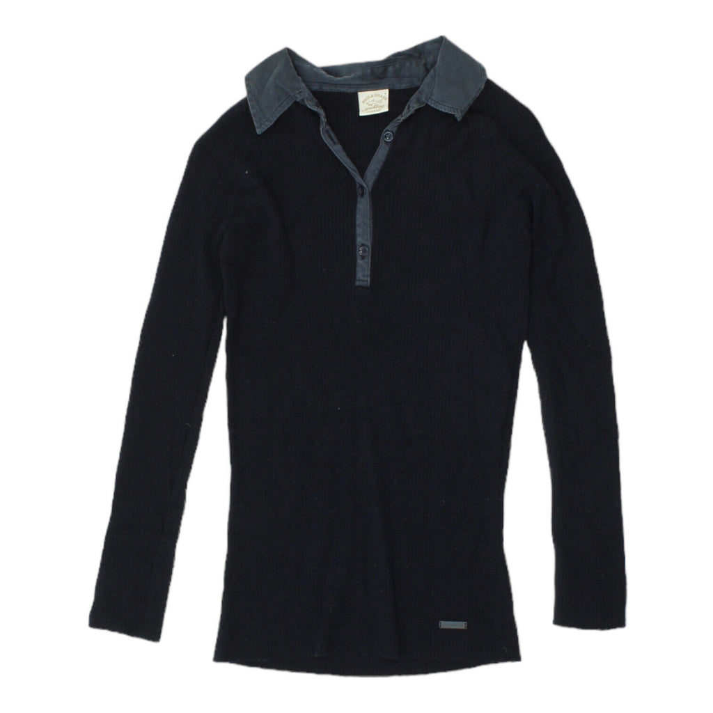 Paul & Shark Womens Navy Long Sleeve Knit Polo Shirt | Vintage High End Designer | Vintage Messina Hembry | Thrift | Second-Hand Messina Hembry | Used Clothing | Messina Hembry 