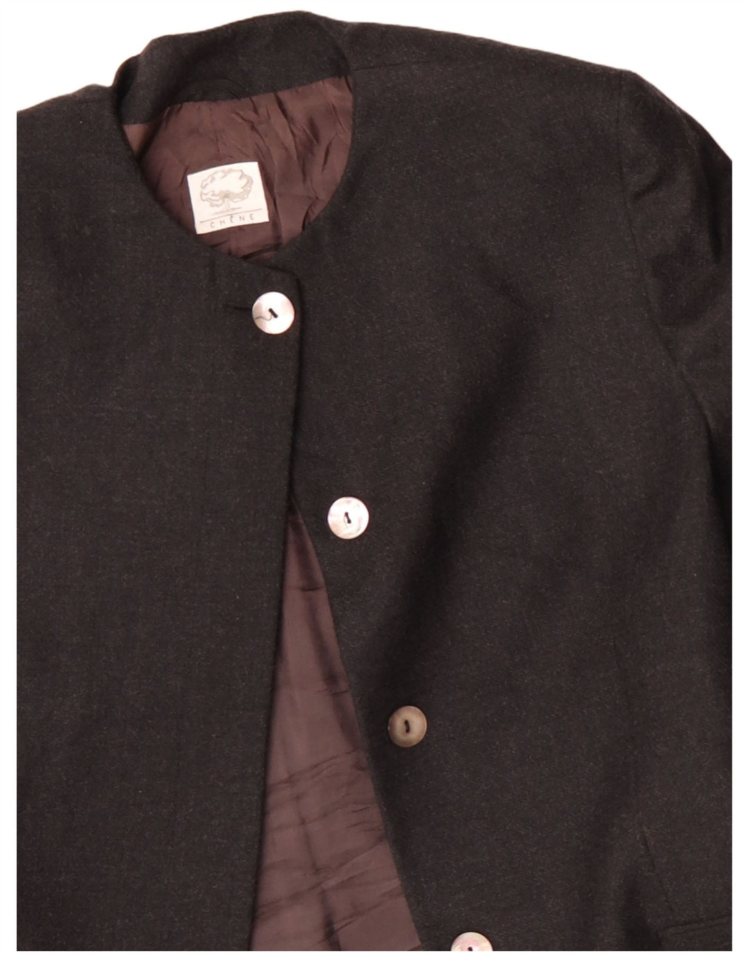 Vintage Womens Longline 4 Button Blazer Jacket IT 48 XL Grey Wool