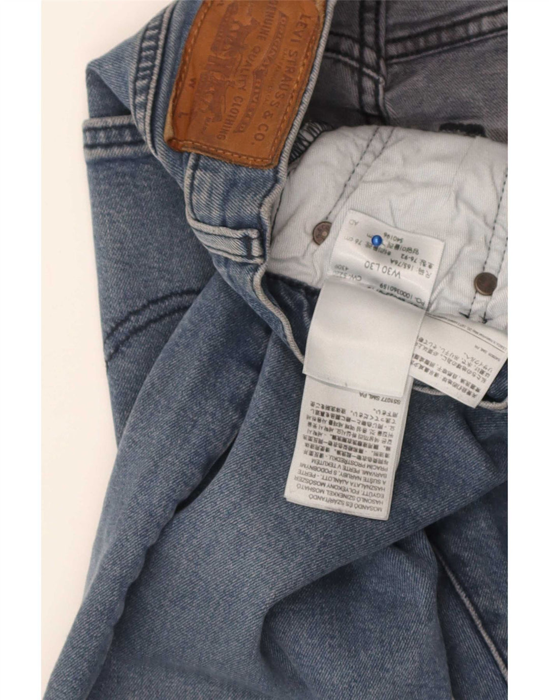 Levi's Mens Slim Jeans W30 L30 Blue Cotton