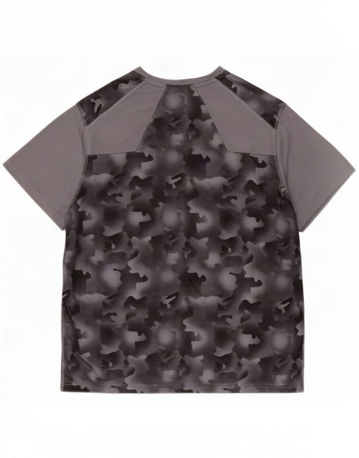Mountain Warehouse Mens T-Shirt Top 2XL Grey Camouflage Polyester