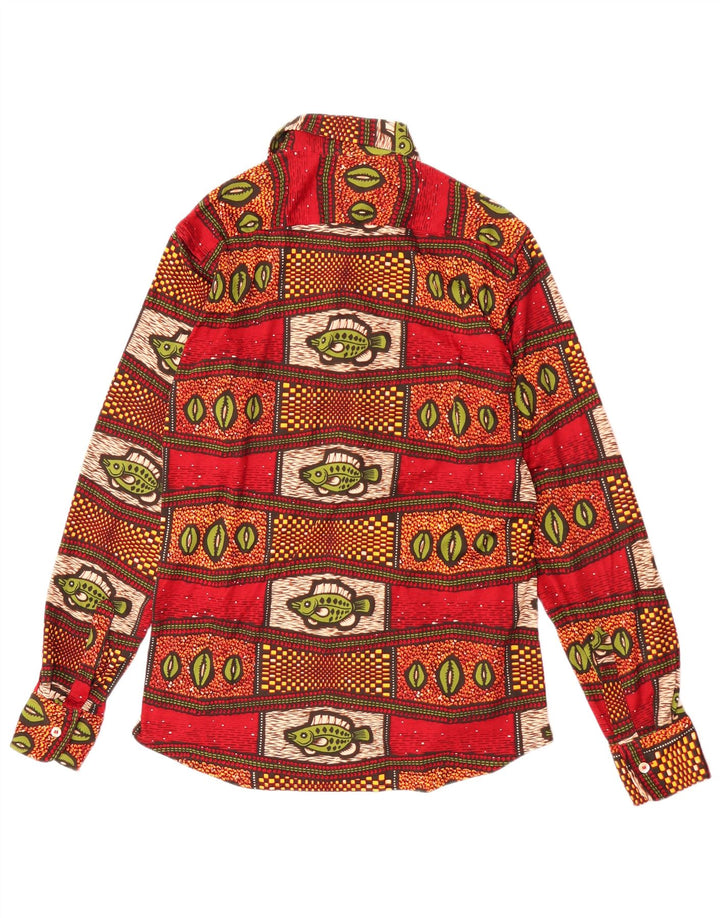 Replay Mens Shirt Medium Red Novelty