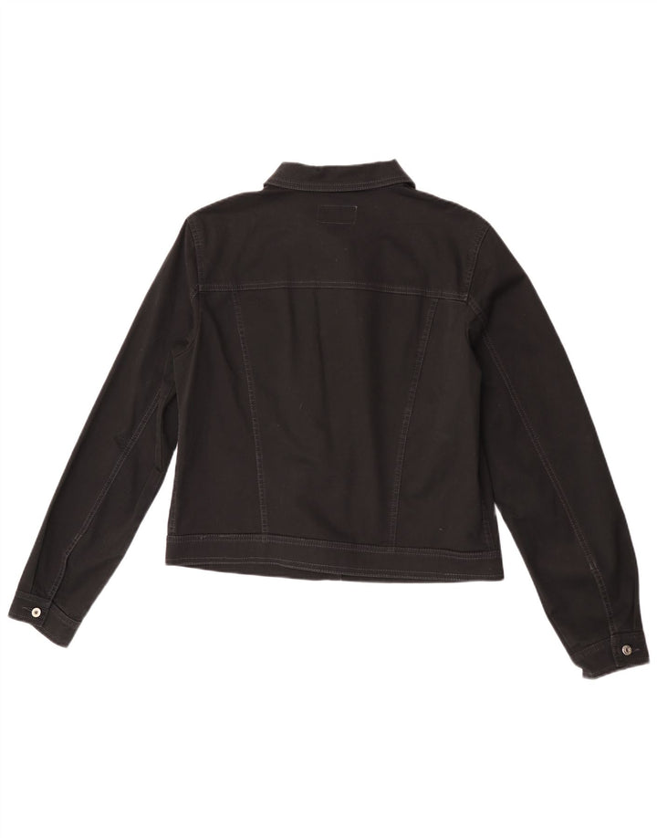 Byblos Womens Bomber Jacket IT 50 XL Black Cotton