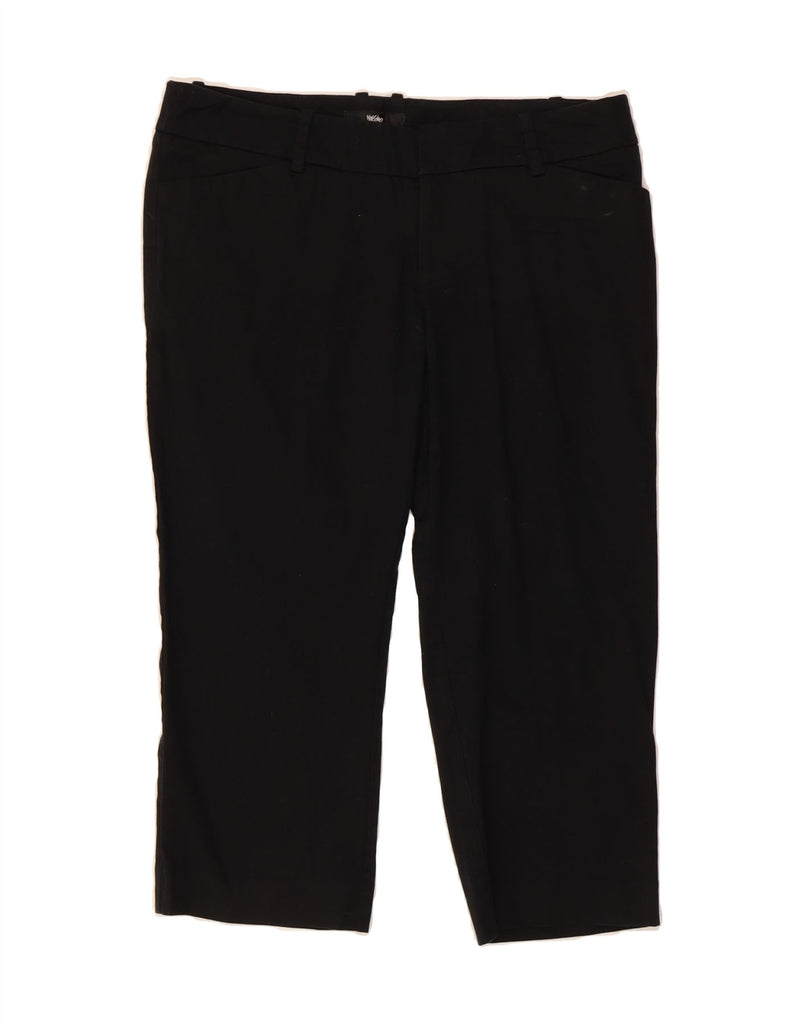 MOSSIMO Womens Straight Capri Trousers US 8 Medium W30 L20 Black Cotton Vintage Mossimo and Second-Hand Mossimo from Messina Hembry 