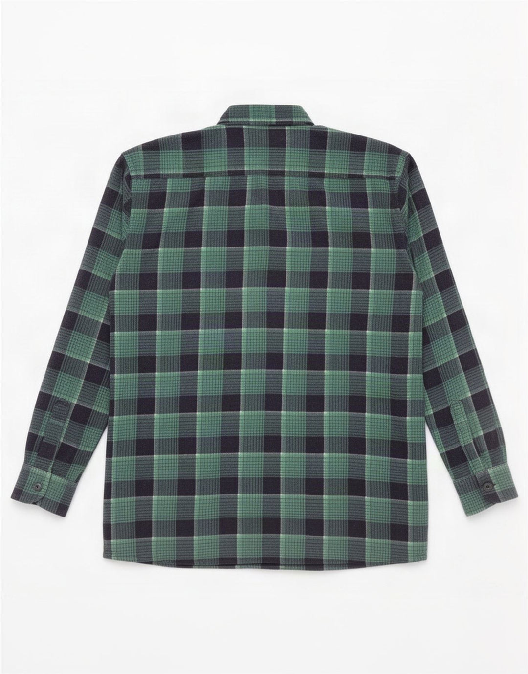 Vintage Mens Flannel Shirt Large Green Check