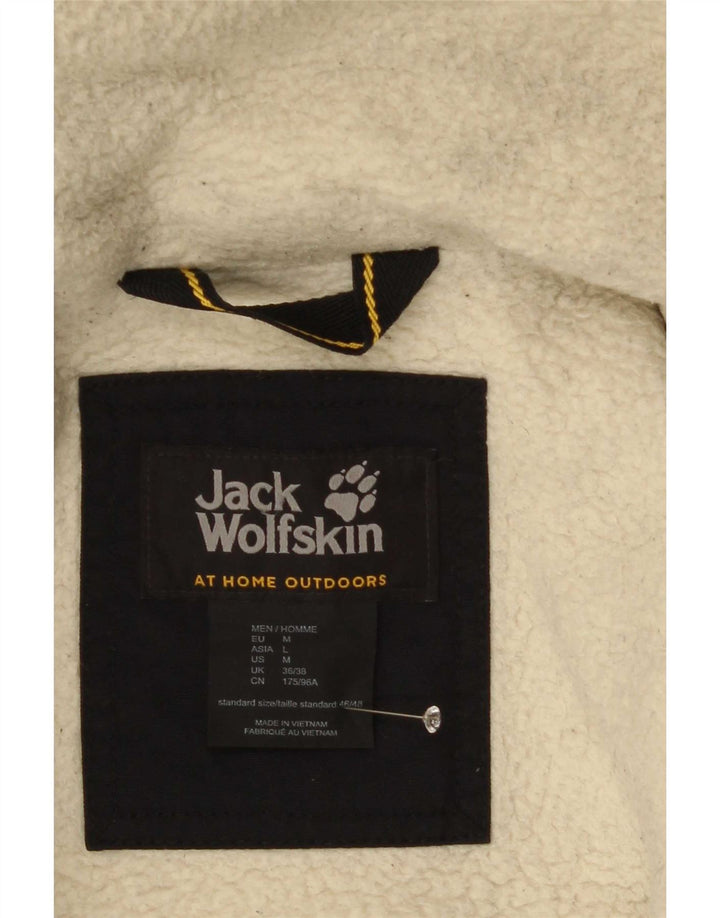 Jack Wolfskin Mens Hooded Bomber Jacket UK 36/38 Medium Black Polyamide