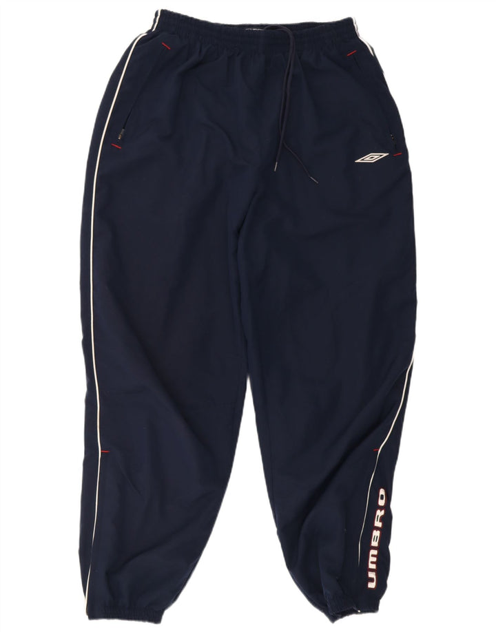 Umbro Mens Graphic Tracksuit Trousers Joggers XL  Navy Blue Polyester