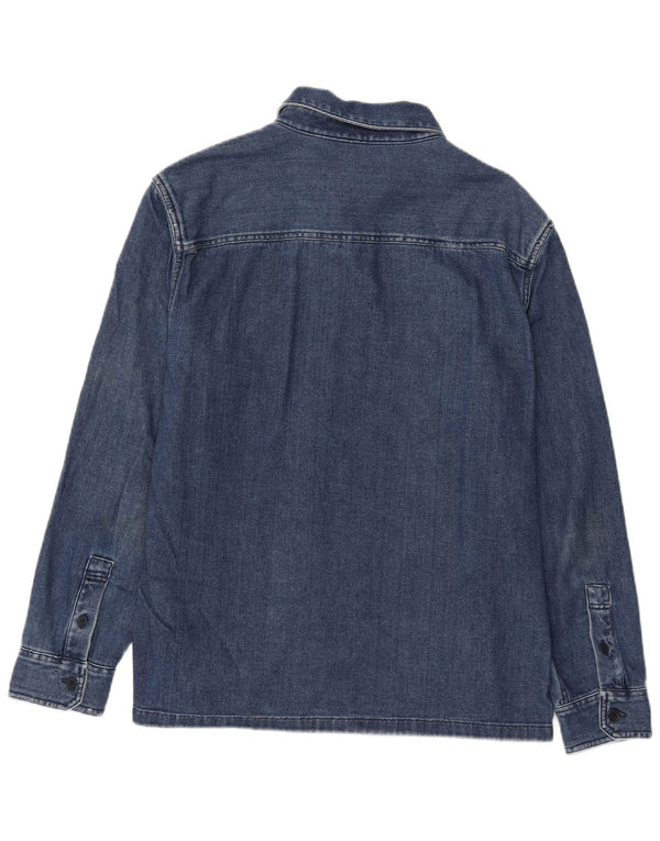 Marks & Spencer Mens Overshirt Denim Shirt Large Blue Cotton Classic