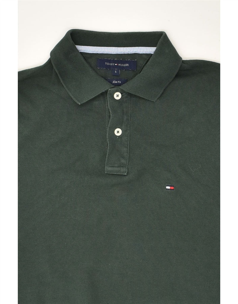 TOMMY HILFIGER Mens Polo Shirt Small Green Cotton | Vintage Tommy Hilfiger | Thrift | Second-Hand Tommy Hilfiger | Used Clothing | Messina Hembry 