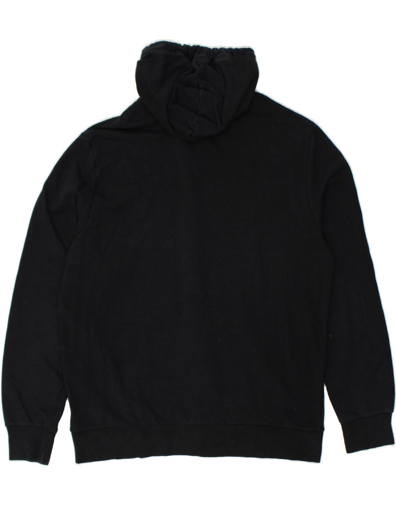 PUMA Mens Zip Hoodie Sweater XL Black Cotton | Vintage Puma | Thrift | Second-Hand Puma | Used Clothing | Messina Hembry 