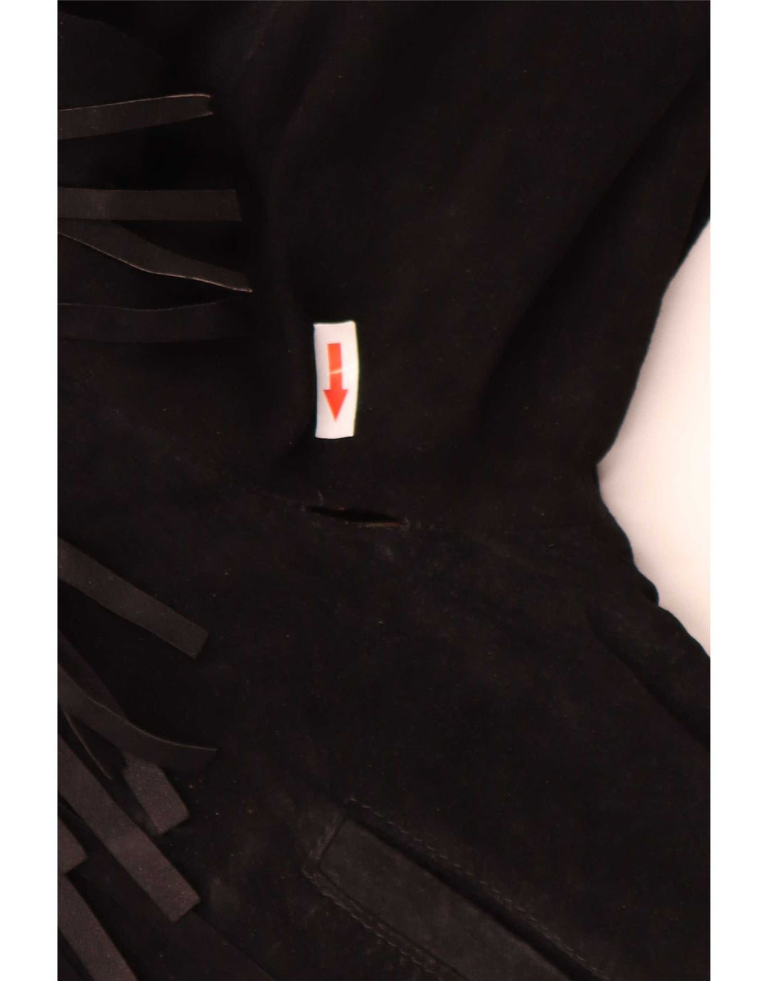 Vintage Womens Suede Jacket IT 50 XL Black Leather Cowboy