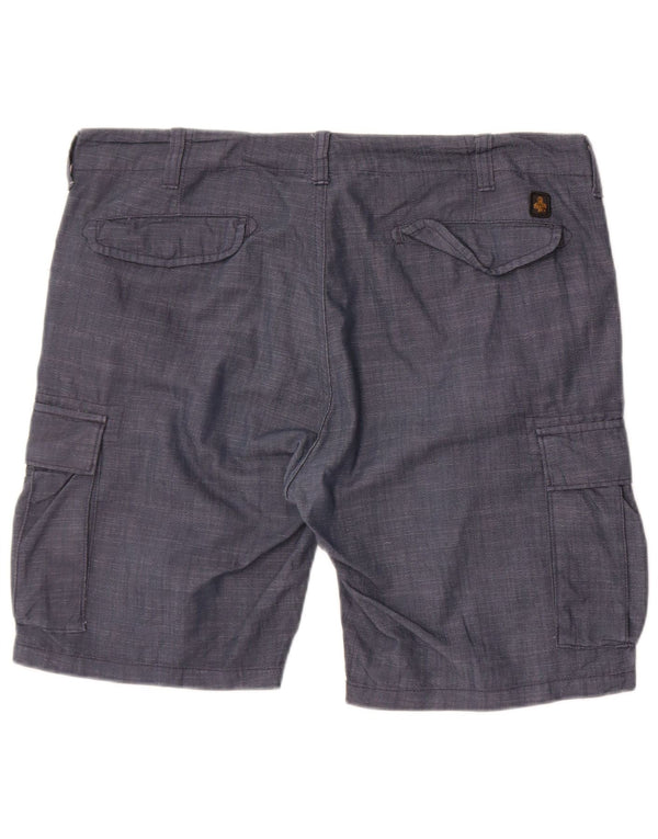 Refrigiwear Mens Cargo Shorts IT 54 2XL W40 Navy Blue Cotton