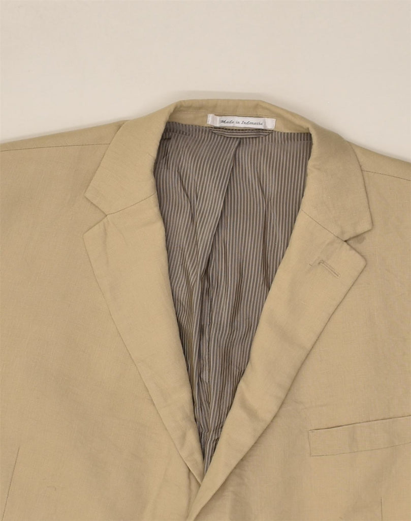 CALVIN KLEIN Mens 3 Button Blazer Jacket UK 42 XL Beige | Vintage Calvin Klein | Thrift | Second-Hand Calvin Klein | Used Clothing | Messina Hembry 