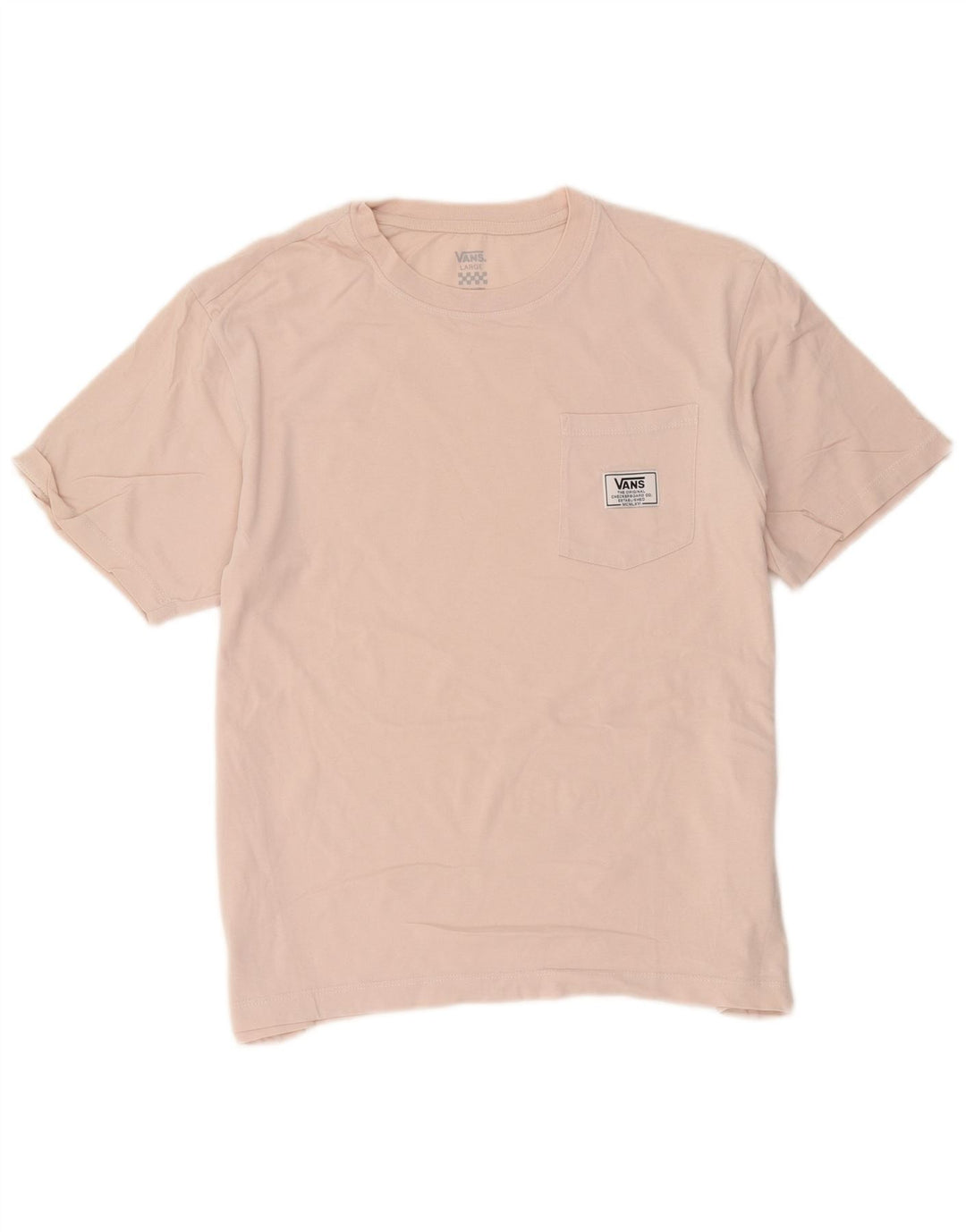 Vans Mens T-Shirt Top Large Pink Cotton