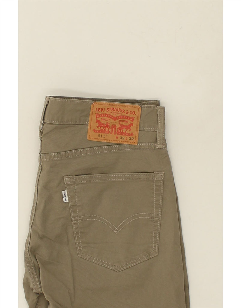 LEVI'S Mens Slim Casual Trousers W32 L32 Beige Cotton | Vintage Levi's | Thrift | Second-Hand Levi's | Used Clothing | Messina Hembry 