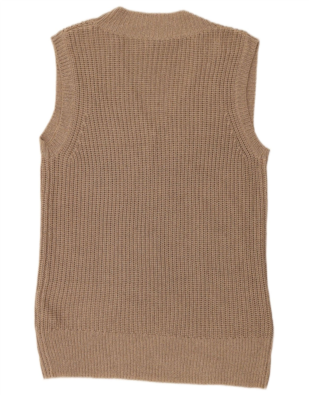 Zara Womens Longline Vest Tank Top UK 14 Medium Brown Polyester