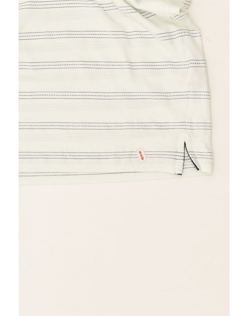 MARLBORO CLASSICS Mens Polo Shirt 2XL White Striped Cotton | Vintage Marlboro Classics | Thrift | Second-Hand Marlboro Classics | Used Clothing | Messina Hembry 