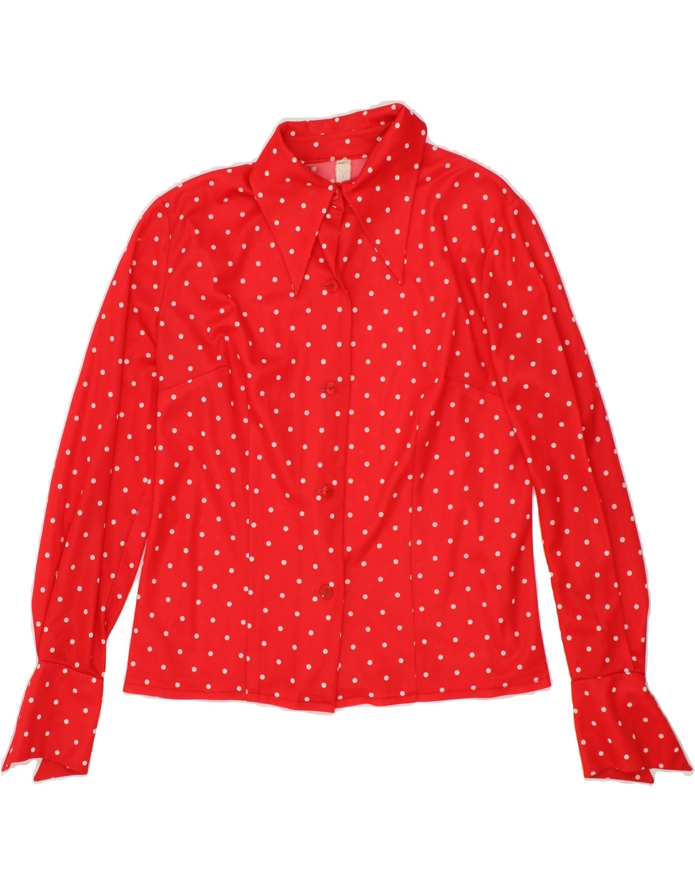 Plus size red polka dot blouse online