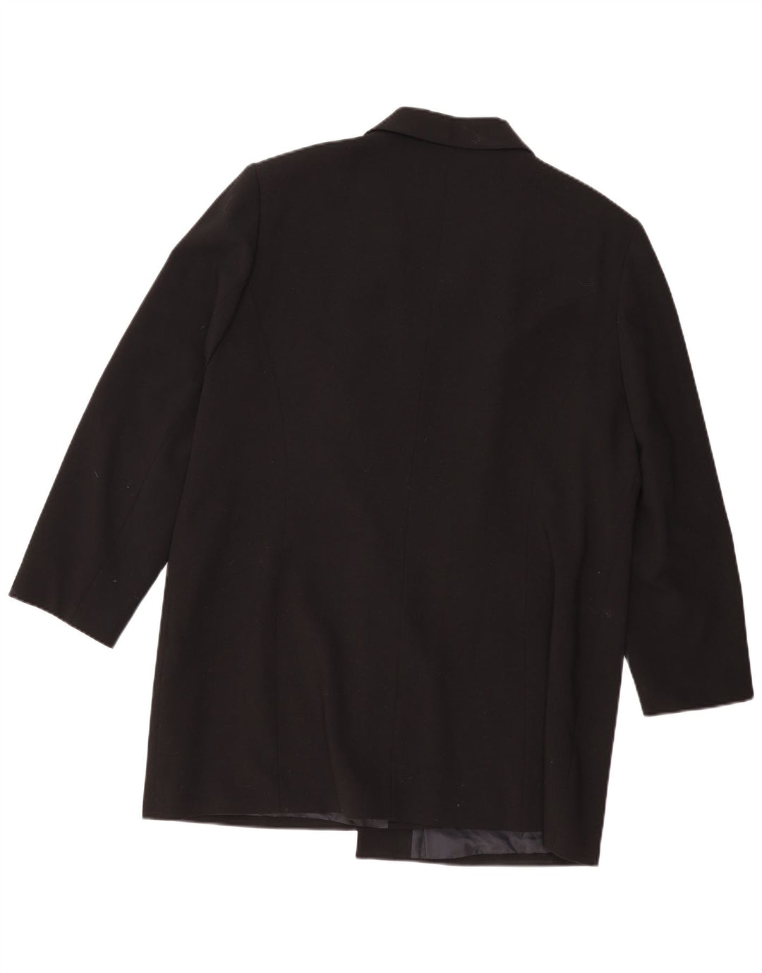 VINTAGE Womens Overcoat UK 14 Medium Black