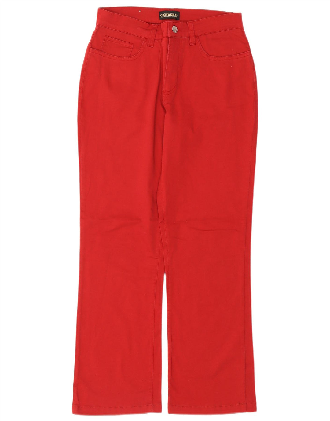 Carrera Womens Casual Trousers IT 42 Medium W28 L28 Burgundy Cotton