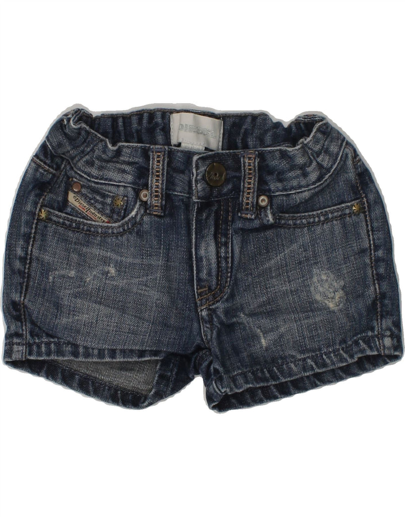 DIESEL Baby Girls Denim Shorts 18-24 Months W20 Navy Blue Cotton | Vintage Diesel | Thrift | Second-Hand Diesel | Used Clothing | Messina Hembry 