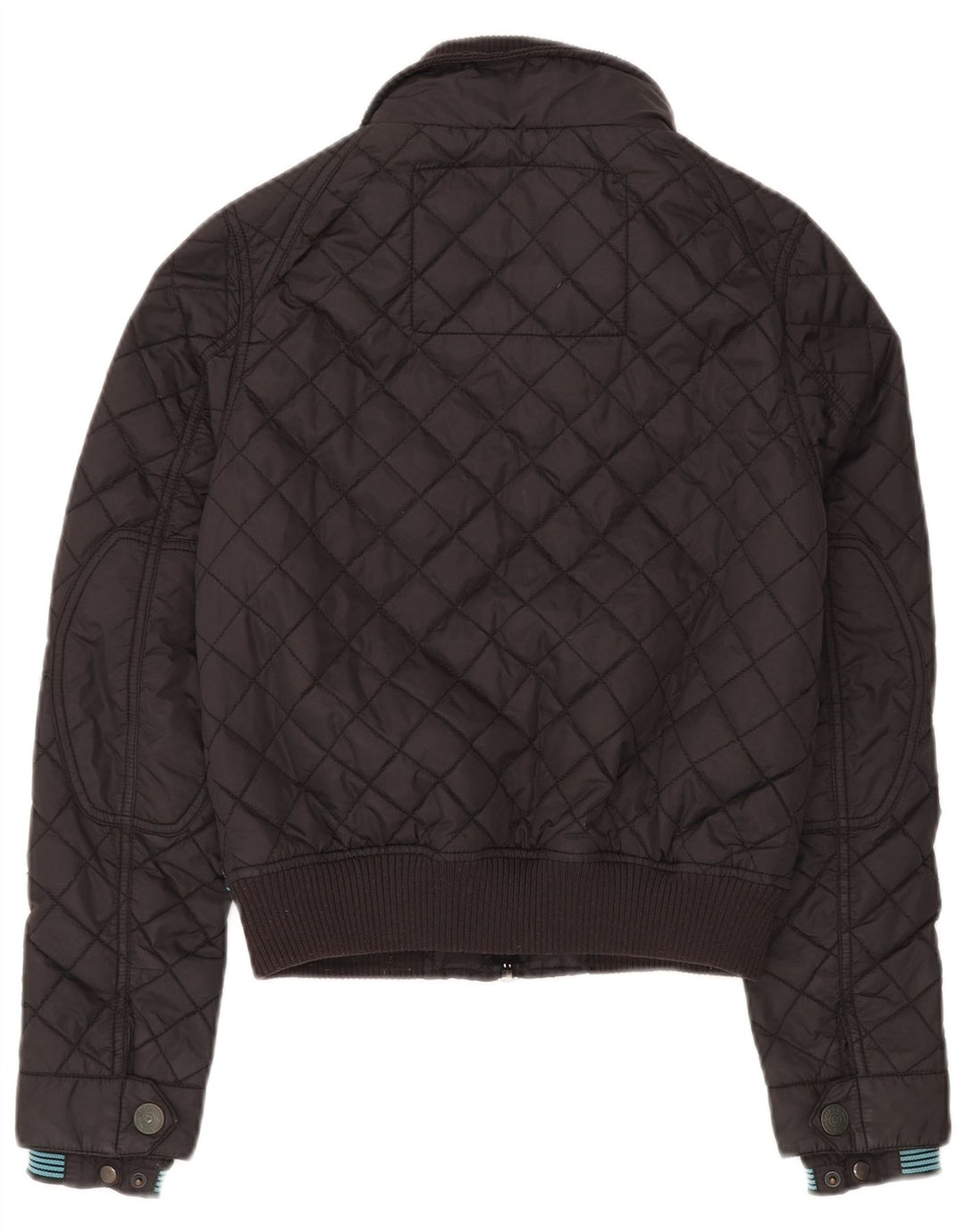 Superdry Womens Quilted Utility Jacket UK 10 Small Black Nylon