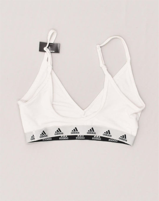 ADIDAS Womens Sport Bra Top UK 8 Small White Polyester, Vintage &  Second-Hand Clothing Online